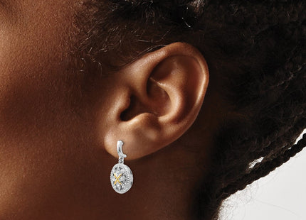 14k/Silver Two-Tone Earrings Style QTC645 - Classique Jewelry Inc.