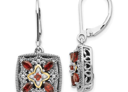 14k/Silver Two-Tone Earrings Style QTC657 - Classique Jewelry Inc.