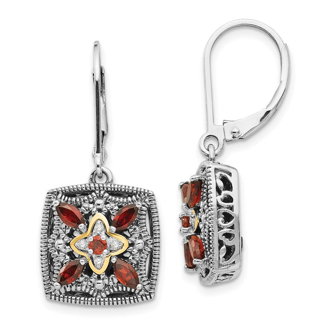 14k/Silver Two-Tone Earrings Style QTC657 - Classique Jewelry Inc.