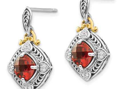 14k/Silver Two-Tone Earrings Style QTC667 - Classique Jewelry Inc.