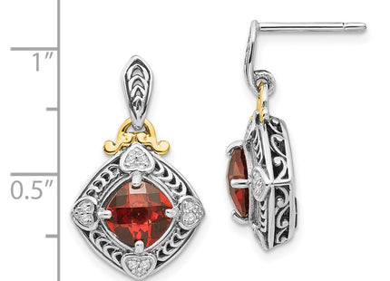 14k/Silver Two-Tone Earrings Style QTC667 - Classique Jewelry Inc.