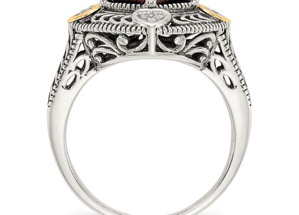 14k/Silver Two-Tone Rings Style QTC668 - Classique Jewelry Inc.