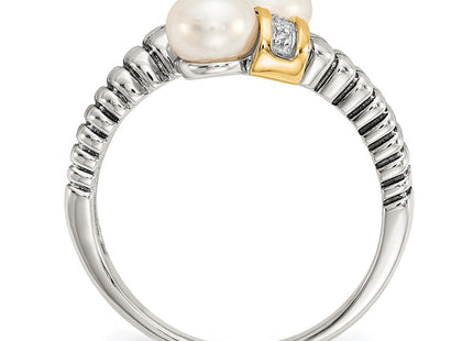 Sterling silver diamond ring, alternate view