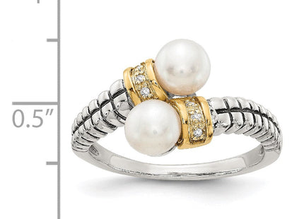 Sterling silver diamond ring, further view