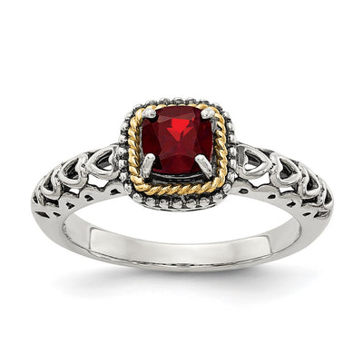 Sterling silver garnet ring