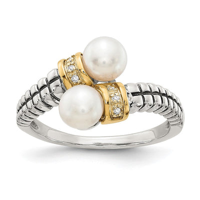 Sterling silver diamond ring