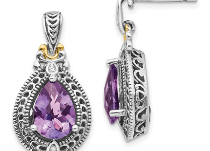 14k/Silver Two-Tone Earrings Style QTC698 - Classique Jewelry Inc.