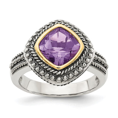 Sterling silver amethyst ring