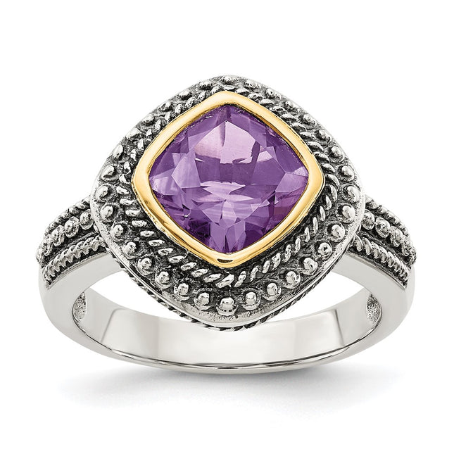 Sterling silver amethyst ring