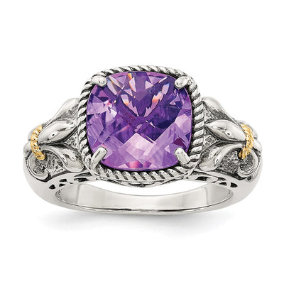 Sterling silver amethyst ring