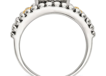 Sterling silver blue topaz ring, alternate view