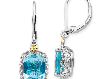 14k/Silver Two-Tone Earrings Style QTC793 - Classique Jewelry Inc.