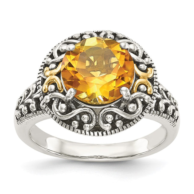 Sterling silver citrine ring