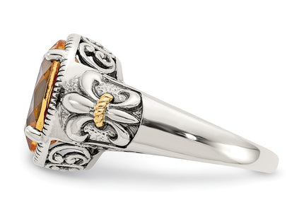 14k/Silver Two-Tone Rings Style QTC854 - Classique Jewelry Inc.