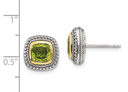 14k/Silver Two-Tone Earrings Style QTC862 - Classique Jewelry Inc.