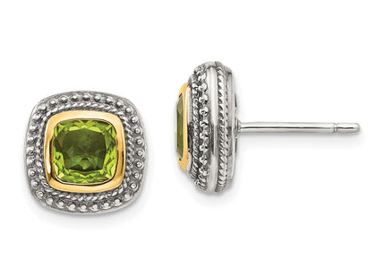 14k/Silver Two-Tone Earrings Style QTC862 - Classique Jewelry Inc.