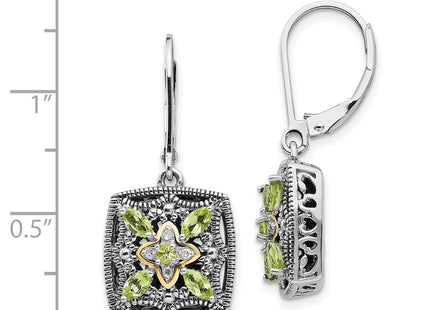 14k/Silver Two-Tone Earrings Style QTC873 - Classique Jewelry Inc.