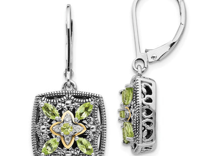 14k/Silver Two-Tone Earrings Style QTC873 - Classique Jewelry Inc.