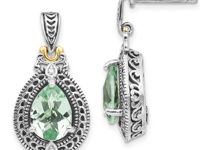 14k/Silver Two-Tone Earrings Style QTC886 - Classique Jewelry Inc.