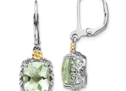 14k/Silver Two-Tone Earrings Style QTC896 - Classique Jewelry Inc.