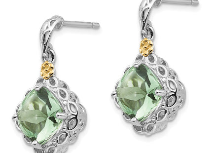 14k/Silver Two-Tone Earrings Style QTC902 - Classique Jewelry Inc.