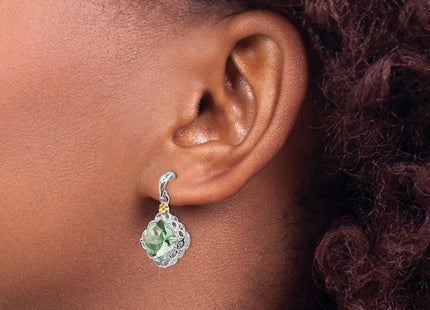 14k/Silver Two-Tone Earrings Style QTC902 - Classique Jewelry Inc.