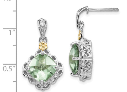 14k/Silver Two-Tone Earrings Style QTC902 - Classique Jewelry Inc.