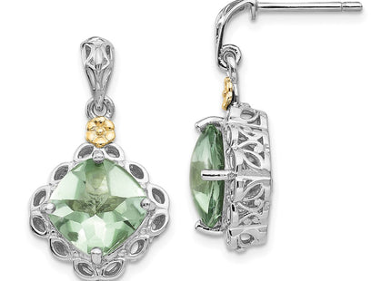 14k/Silver Two-Tone Earrings Style QTC902 - Classique Jewelry Inc.