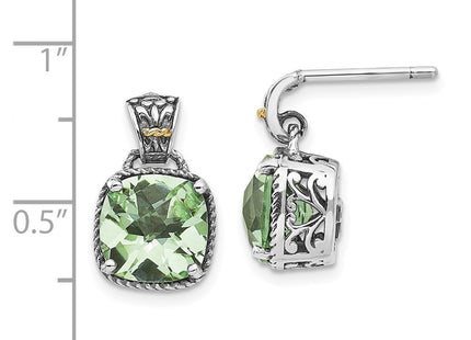 14k/Silver Two-Tone Earrings Style QTC907 - Classique Jewelry Inc.