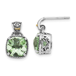 14k/Silver Two-Tone Earrings Style QTC907 - Classique Jewelry Inc.