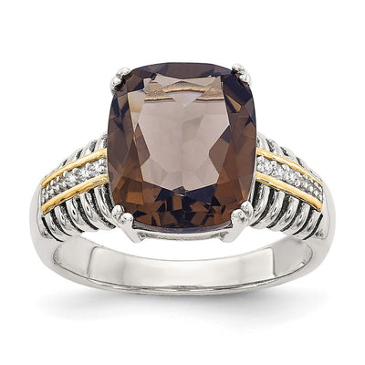 Sterling silver diamond ring