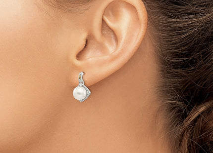 14k/Silver Two-Tone Earrings Style QTC960 - Classique Jewelry Inc.