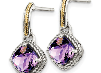 14k/Silver Two-Tone Earrings Style QTC961 - Classique Jewelry Inc.