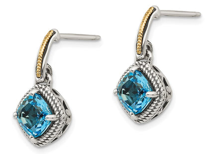 14k/Silver Two-Tone Earrings Style QTC962 - Classique Jewelry Inc.