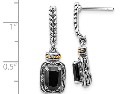 14k/Silver Two-Tone Earrings Style QTC988 - Classique Jewelry Inc.