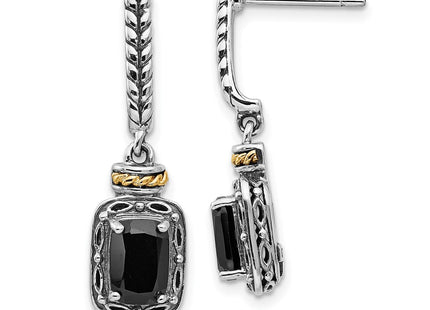 14k/Silver Two-Tone Earrings Style QTC988 - Classique Jewelry Inc.
