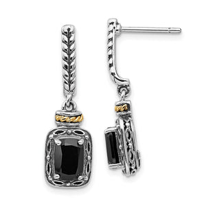 14k/Silver Two-Tone Earrings Style QTC988 - Classique Jewelry Inc.