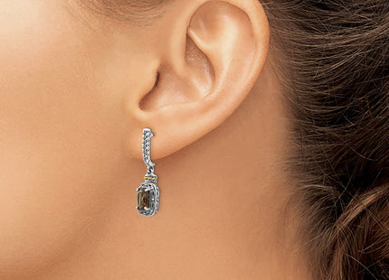 14k/Silver Two-Tone Earrings Style QTC989 - Classique Jewelry Inc.
