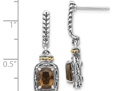 14k/Silver Two-Tone Earrings Style QTC989 - Classique Jewelry Inc.