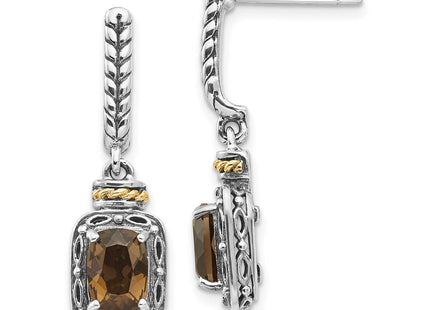 14k/Silver Two-Tone Earrings Style QTC989 - Classique Jewelry Inc.