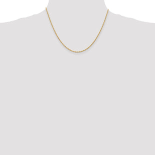 14K Diamond-cut Quadruple Rope Lobster Clasp Chain (Style QTR014-18)