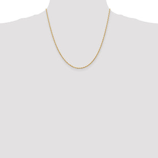 14K Diamond-cut Quadruple Rope Lobster Clasp Chain (Style QTR014-20)
