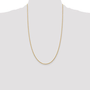 14K Diamond-cut Quadruple Rope Lobster Clasp Chain (Style QTR014-26)