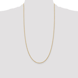 14K Diamond-cut Quadruple Rope Lobster Clasp Chain (Style QTR014-28)