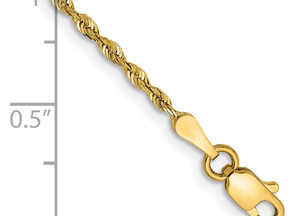 14K Diamond-cut Quadruple Rope Lobster Clasp Chain, 1 x 1.85mm