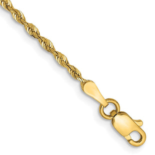 14K Diamond-cut Quadruple Rope Lobster Clasp Chain (Style QTR014-7)