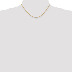 14K Diamond-cut Quadruple Rope Lobster Clasp Chain (Style QTR016-16)