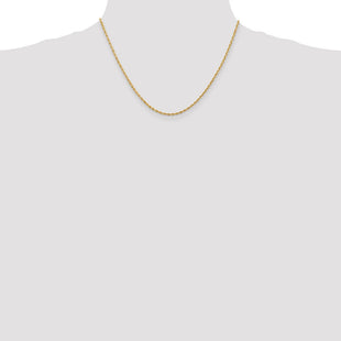 14K Diamond-cut Quadruple Rope Lobster Clasp Chain (Style QTR016-18)