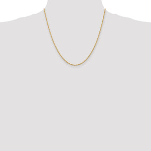 14K Diamond-cut Quadruple Rope Lobster Clasp Chain (Style QTR016-20)