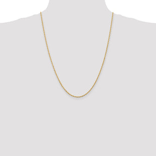 14K Diamond-cut Quadruple Rope Lobster Clasp Chain (Style QTR016-24)
